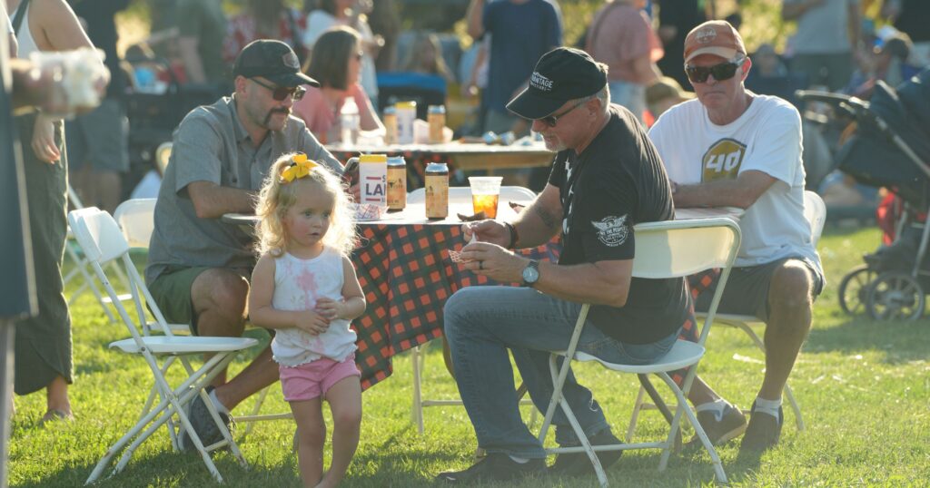 Crowd enjoying the rib cook-off tickets at Placer County's largest BBQ competition in Lincoln, CA.